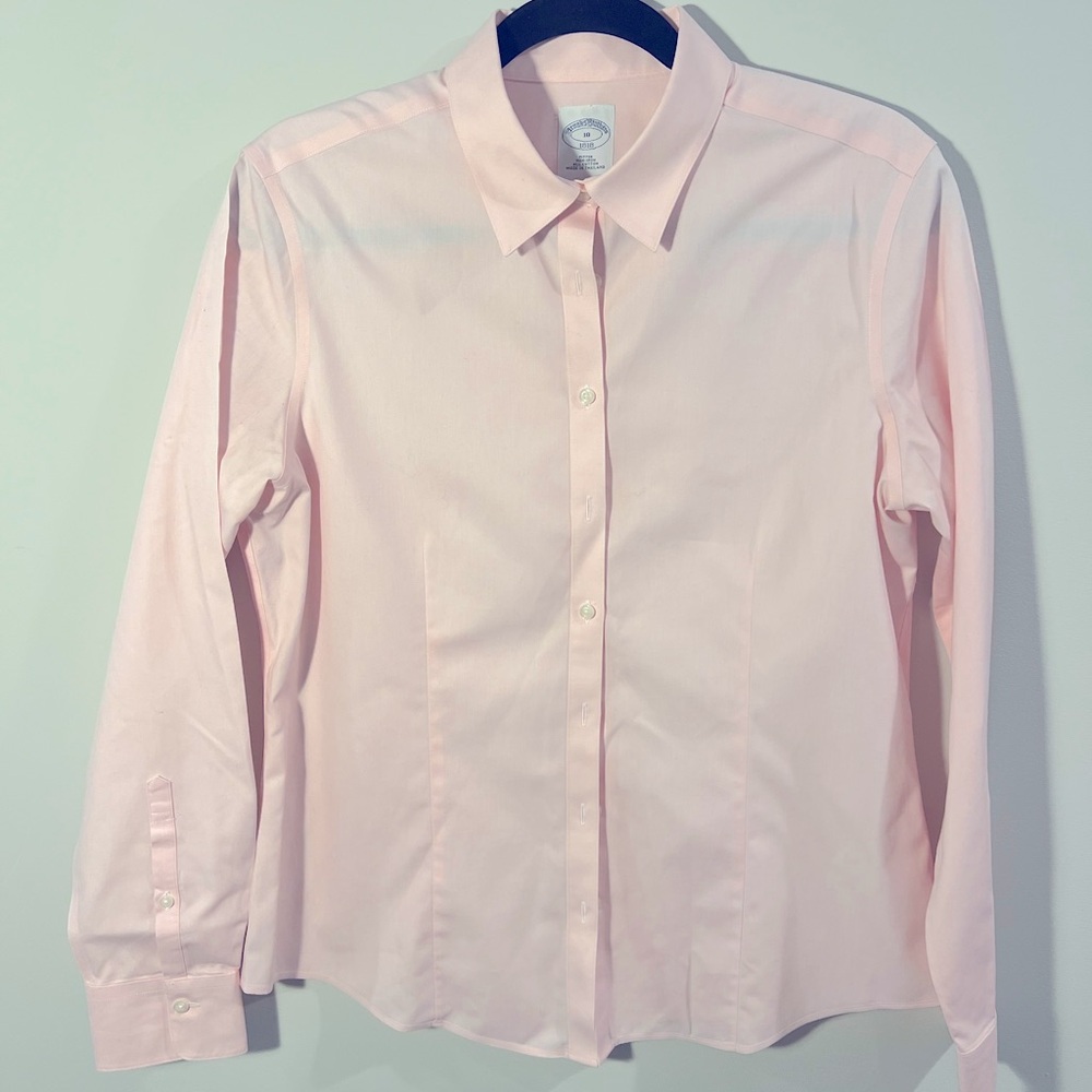 Brooks Brothers Pink Button Down Shirt Size 10